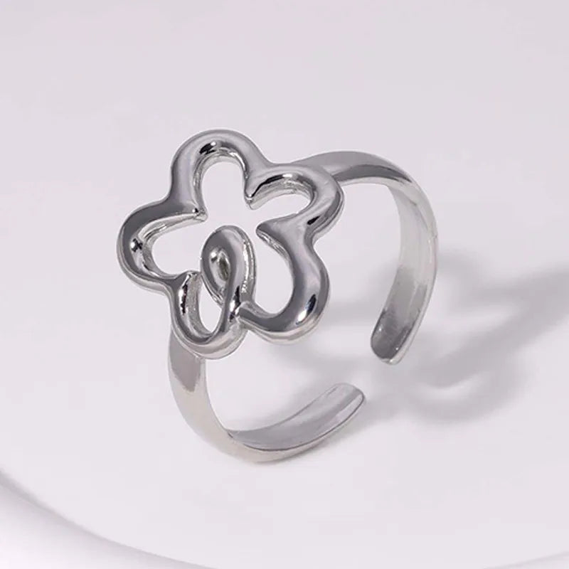 ANILLO FLOWER SILVER