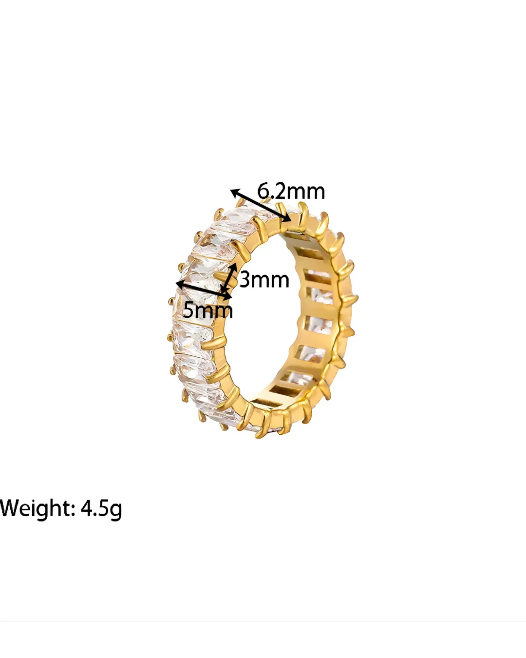 ANILLO LUXURY CUADRADO GOLD