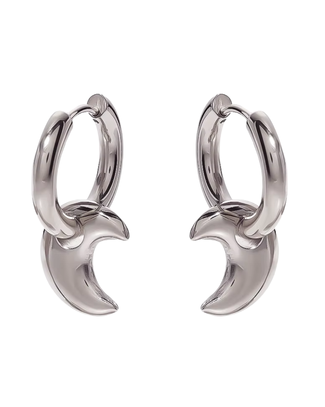 AROS HOOPS MOON SILVER