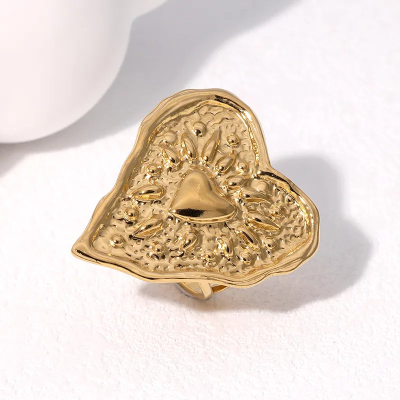 ANILLO HEART RETRO GOLD
