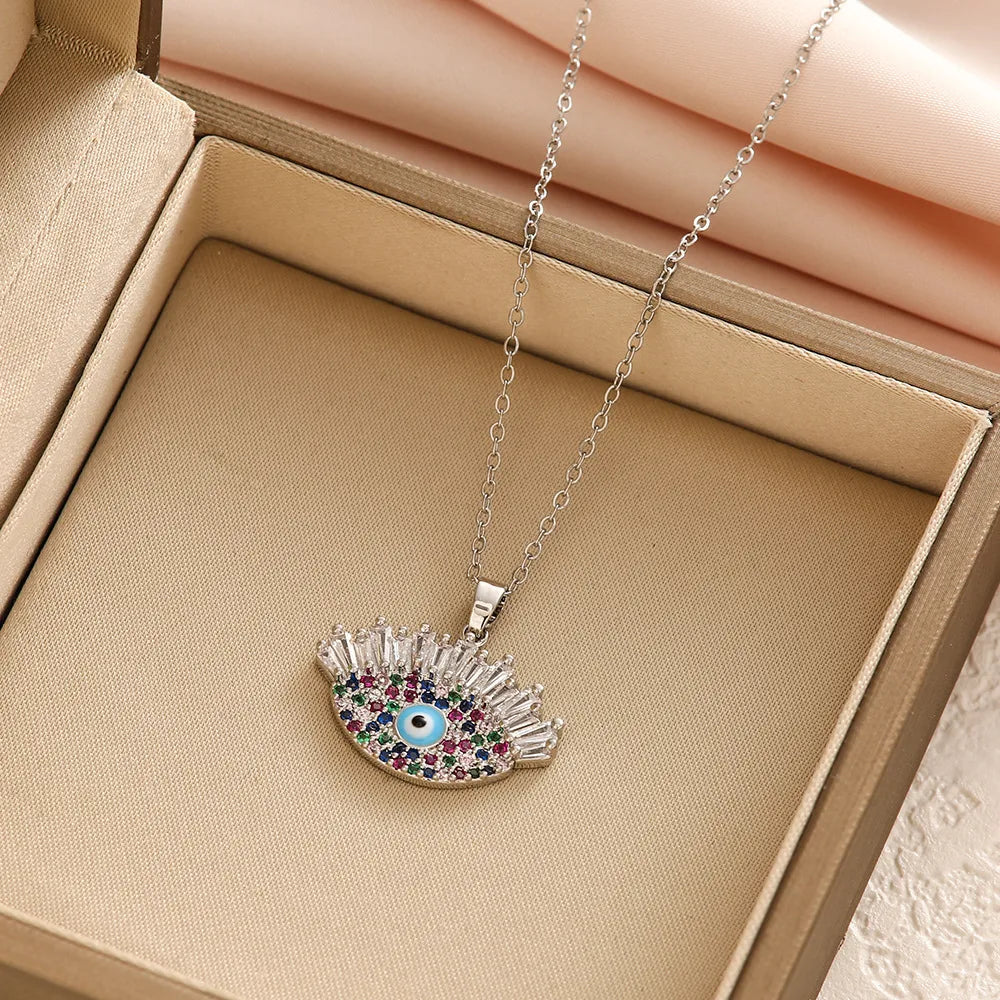 COLLAR EYES COLORIDO SILVER