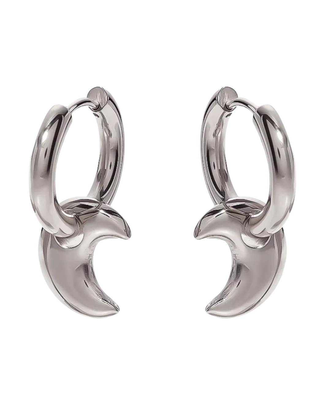 AROS HOOPS MOON SILVER