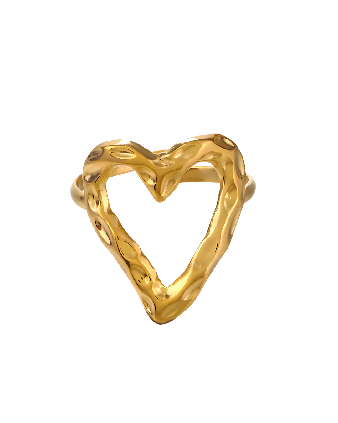 ANILLO CORAZON CALADO GOLD