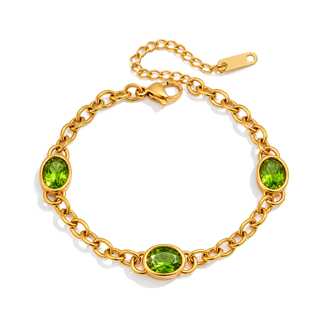 PULSERA OLIVE GOLD