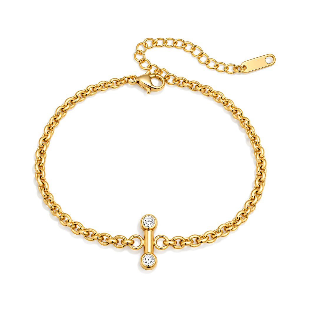PULSERA T-BAR GOLD