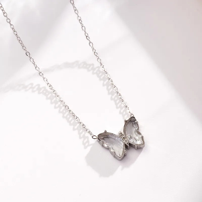 COLLAR LITTLE MARIPOSA CUBIC SILVER