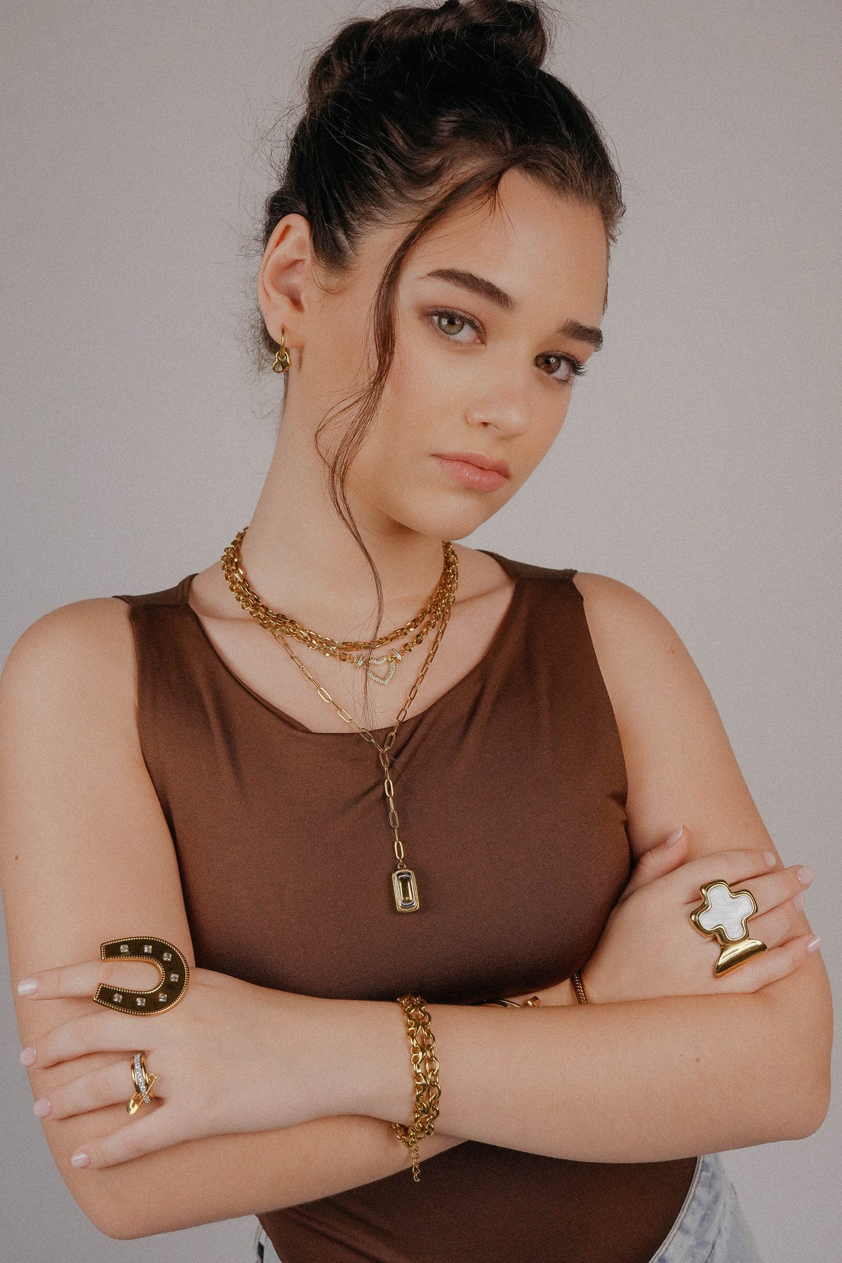 COLLAR CORBATERO LUXOR GOLD