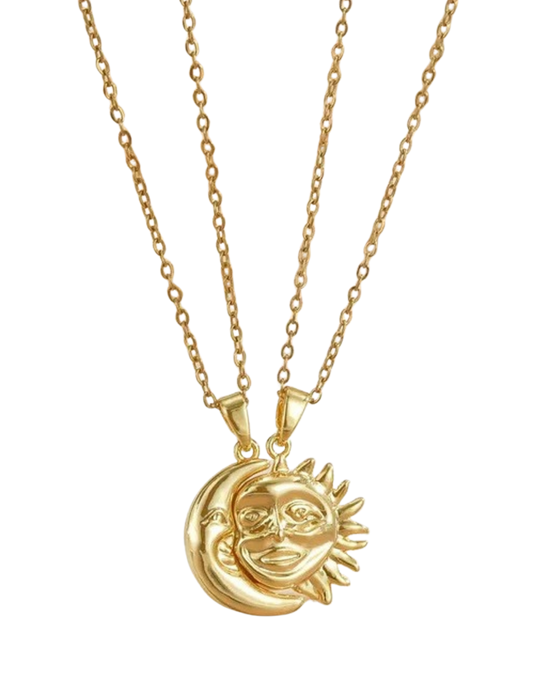 COLLARES THE MOON AND SUN GOLD