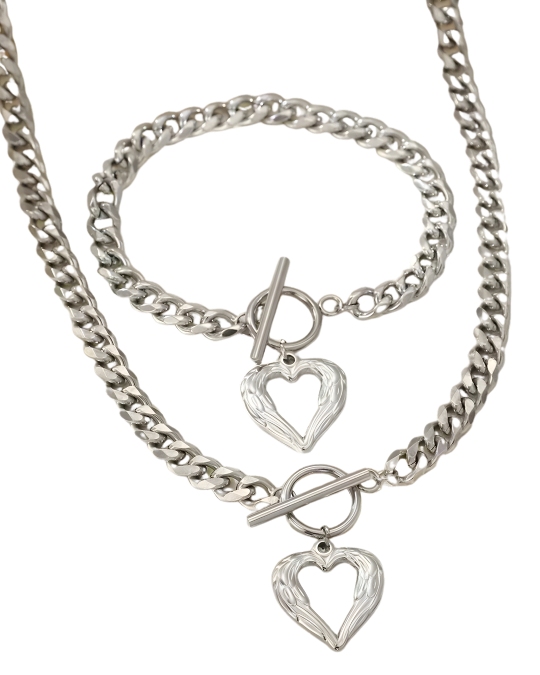 COMBO HEART WINGS SILVER