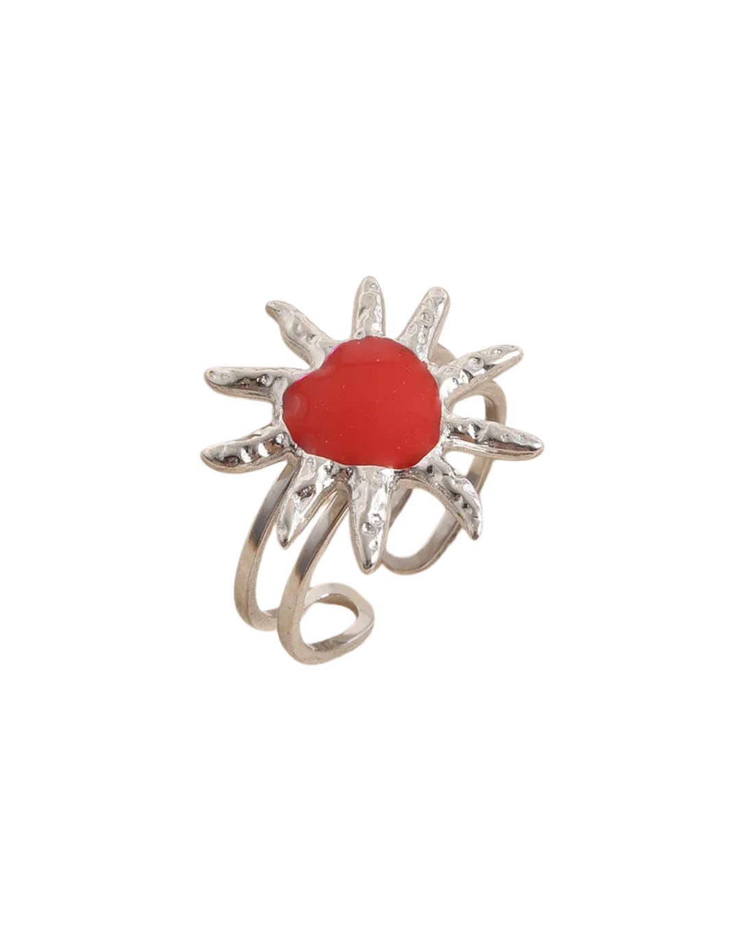 ANILLO FRIDA RED SILVER