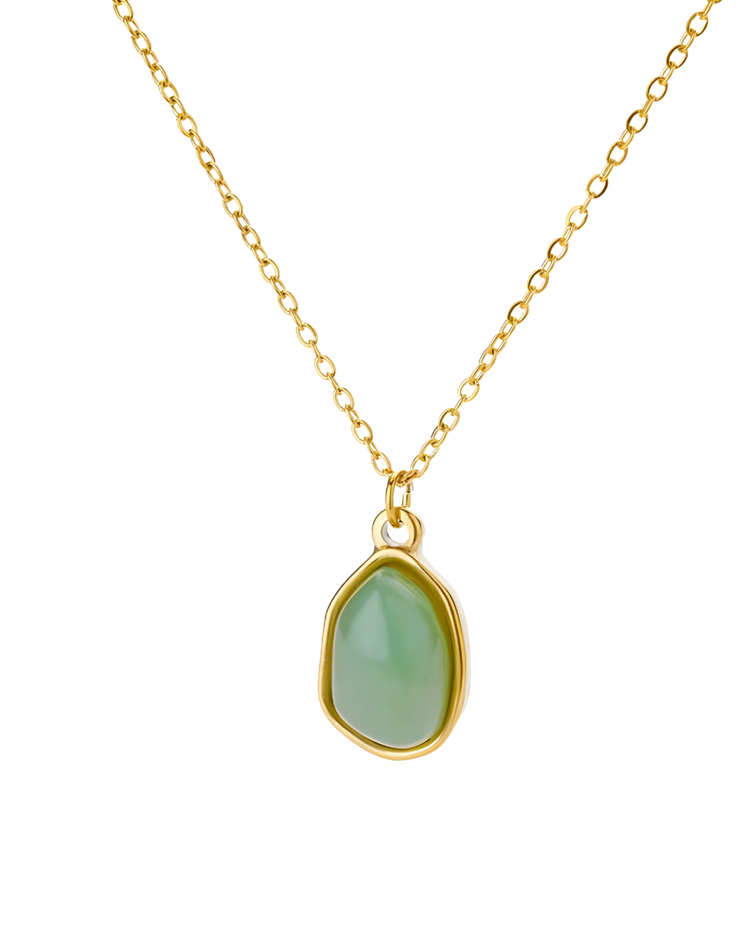 COLLAR PIEDRA NATURAL SOFT GREEN GOLD