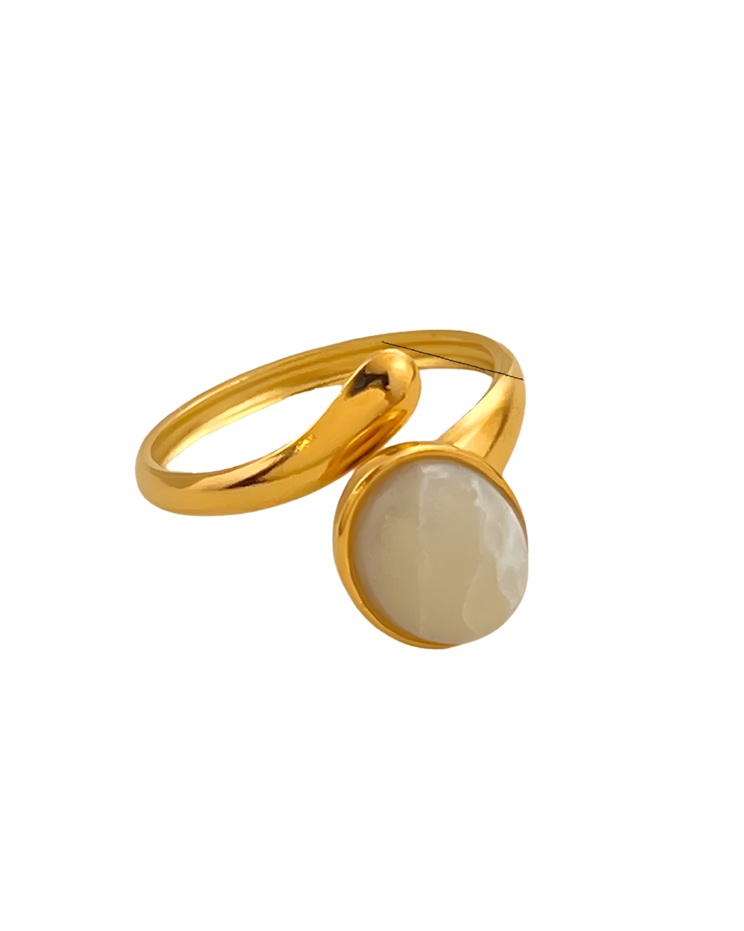 ANILLO CRUZADO OVALO NACAR