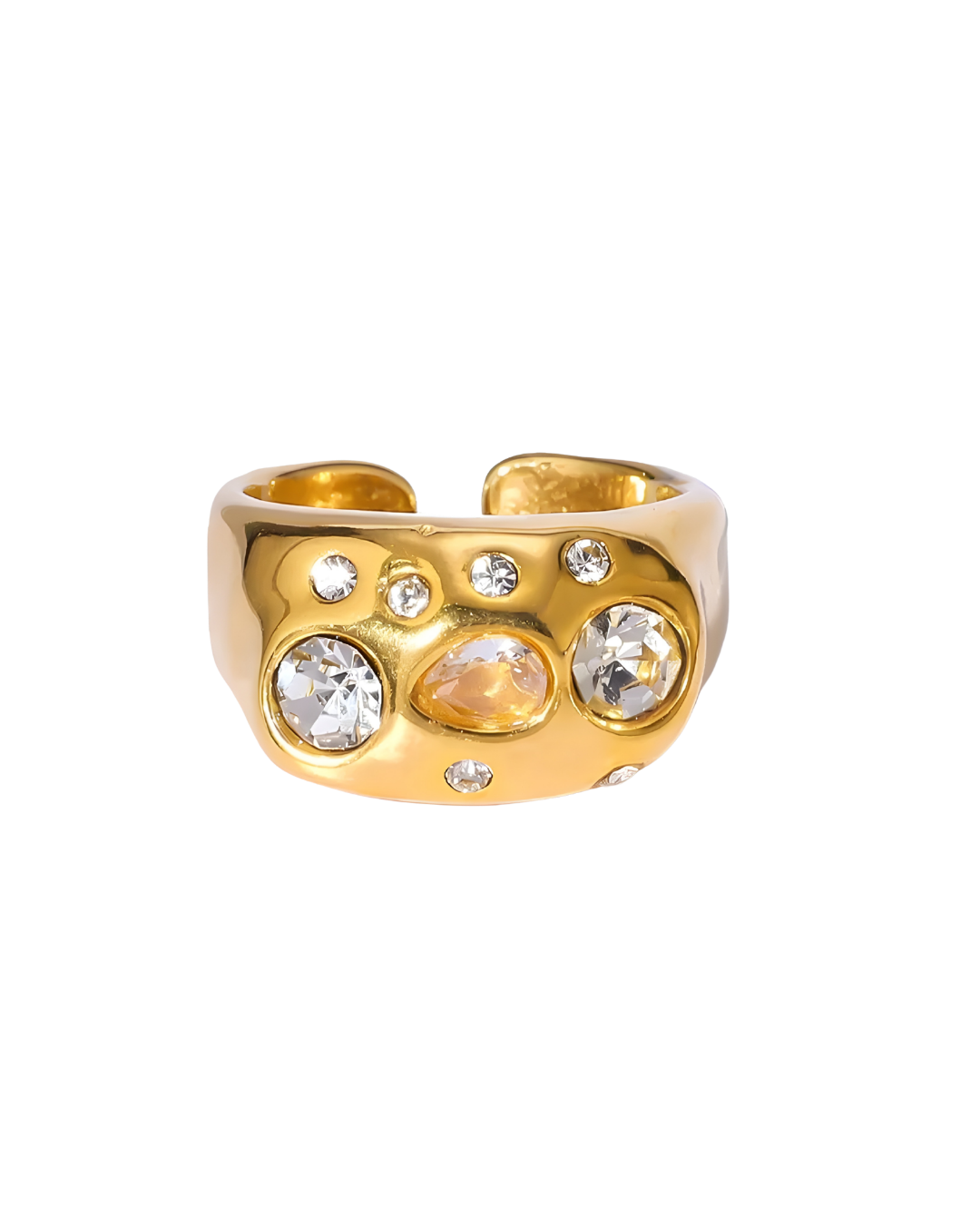 ANILLO BARROCO GOLD CUBIC