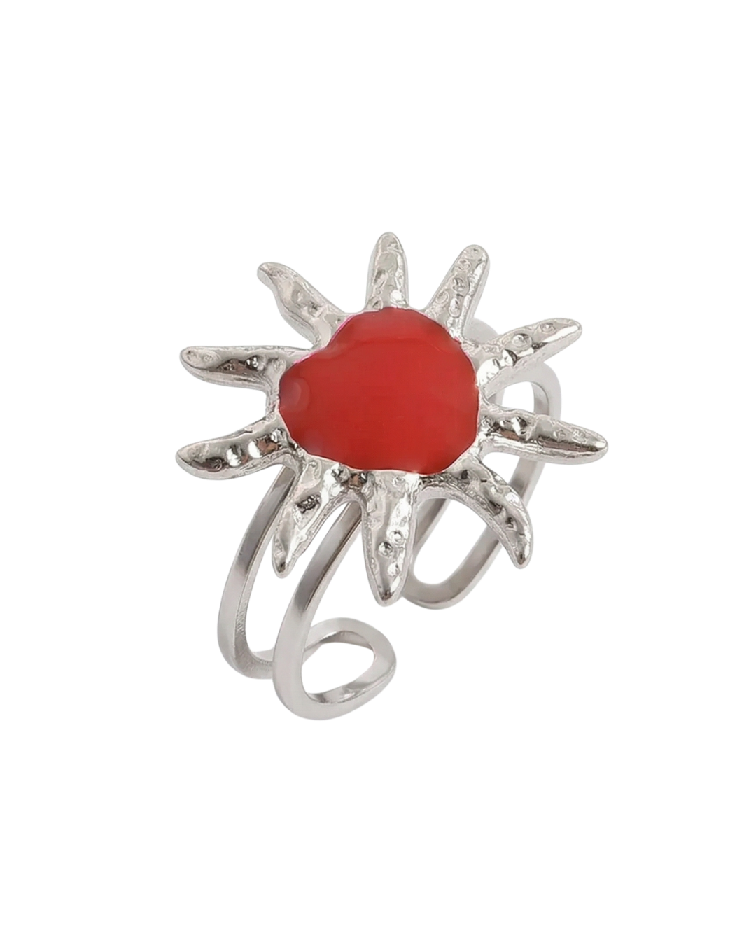 ANILLO FRIDA RED SILVER