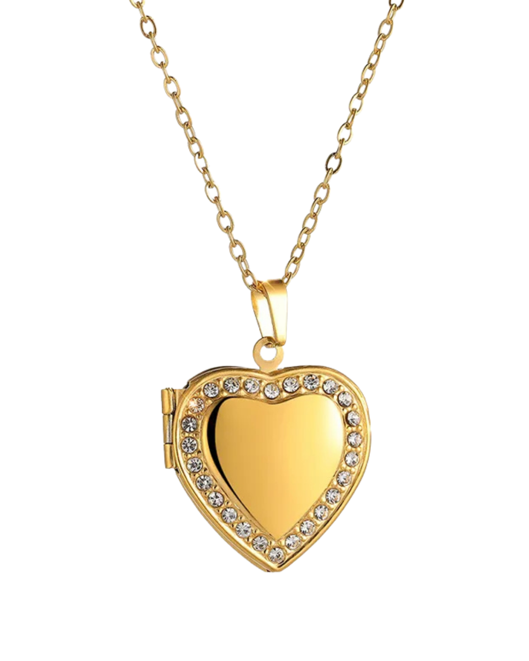 COLLAR RELICARIO SHINY HEART GOLD