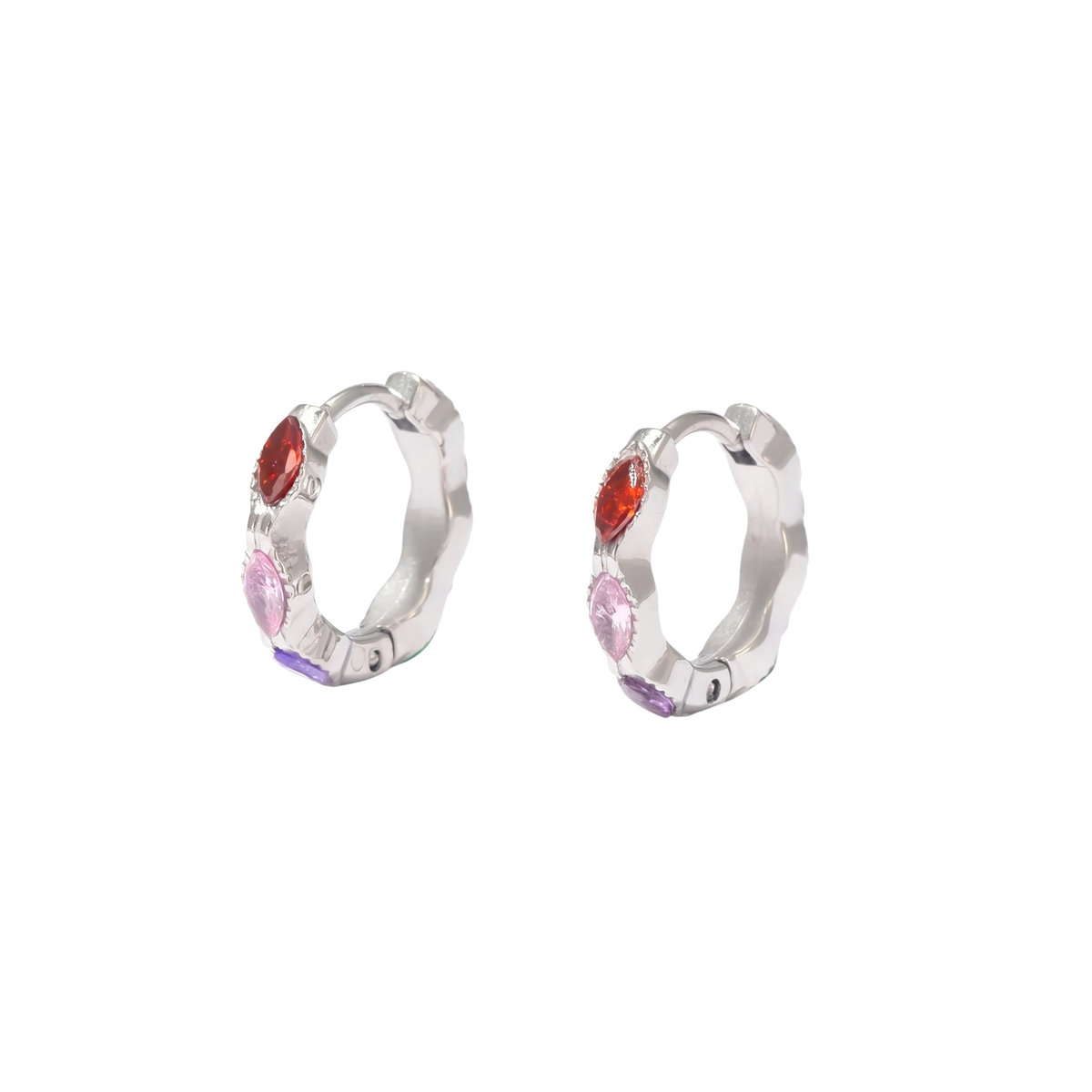 AROS HOOPS COLORFULL SILVER