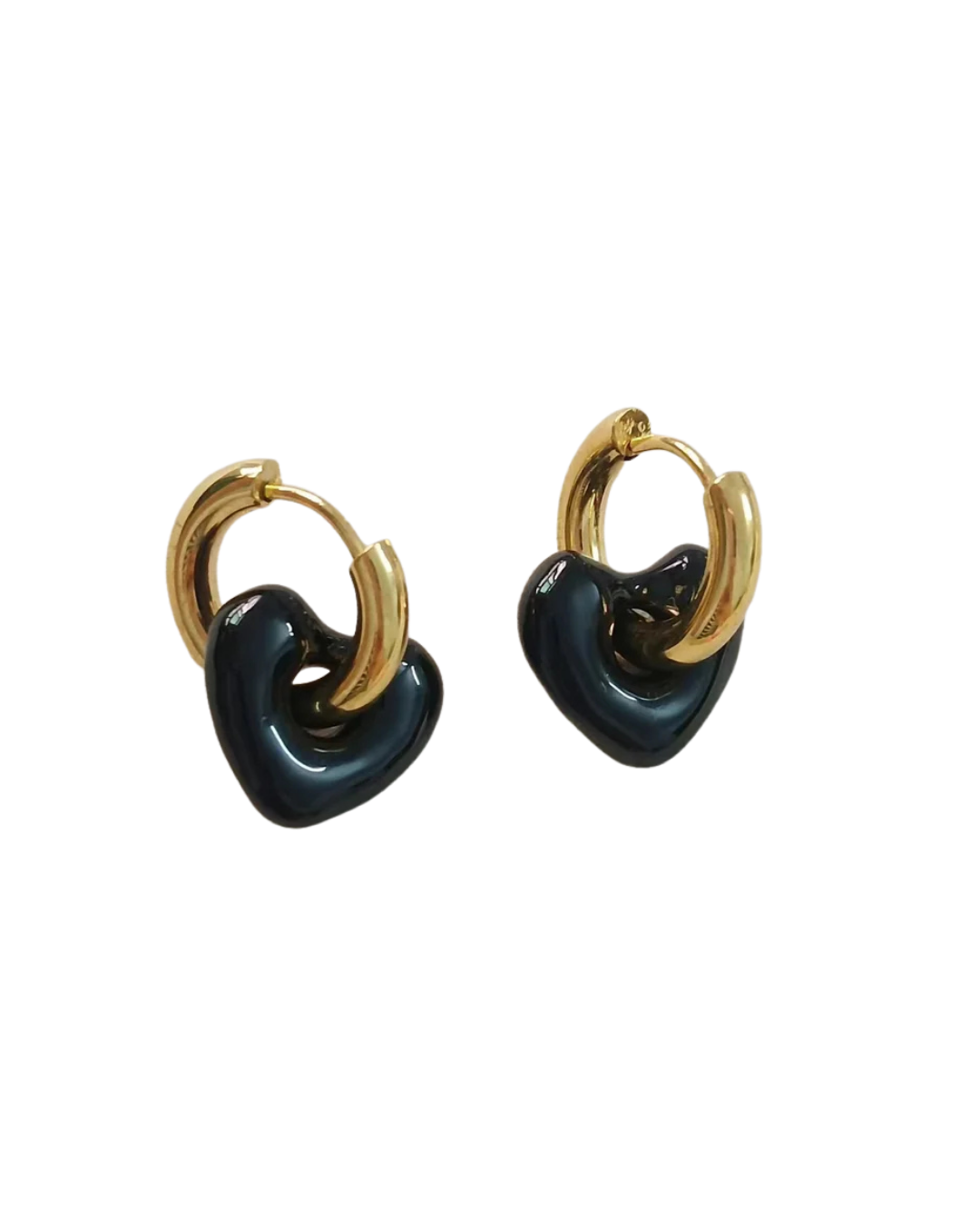 AROS HOOPS LOVE BLACK