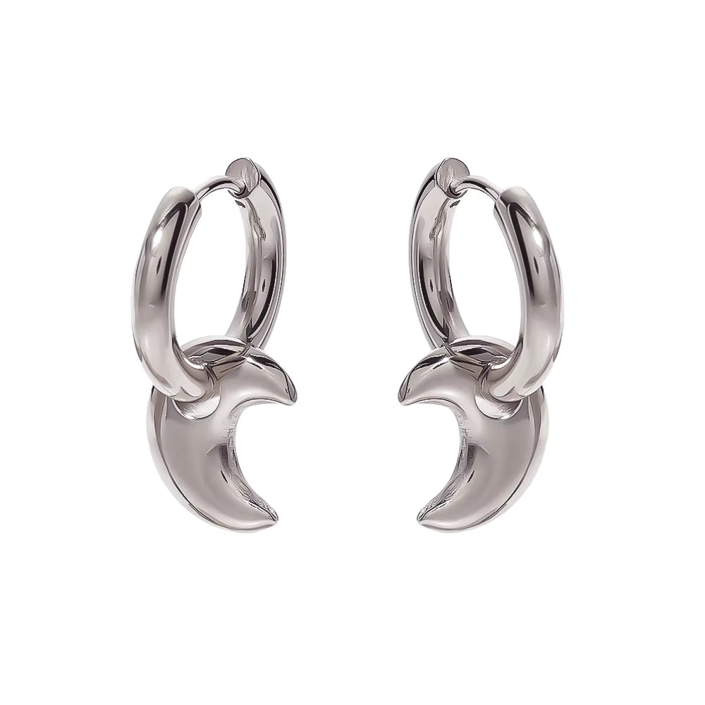 AROS HOOPS MOON SILVER