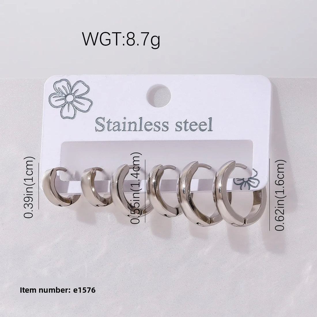 AROS COMBO DE ARGOLLAS CUBANAS SILVER