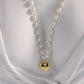 COLLAR HEART PEARLY NEW GOLD