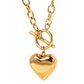COLLAR CORAZON BARRA CHUNKY GOLD