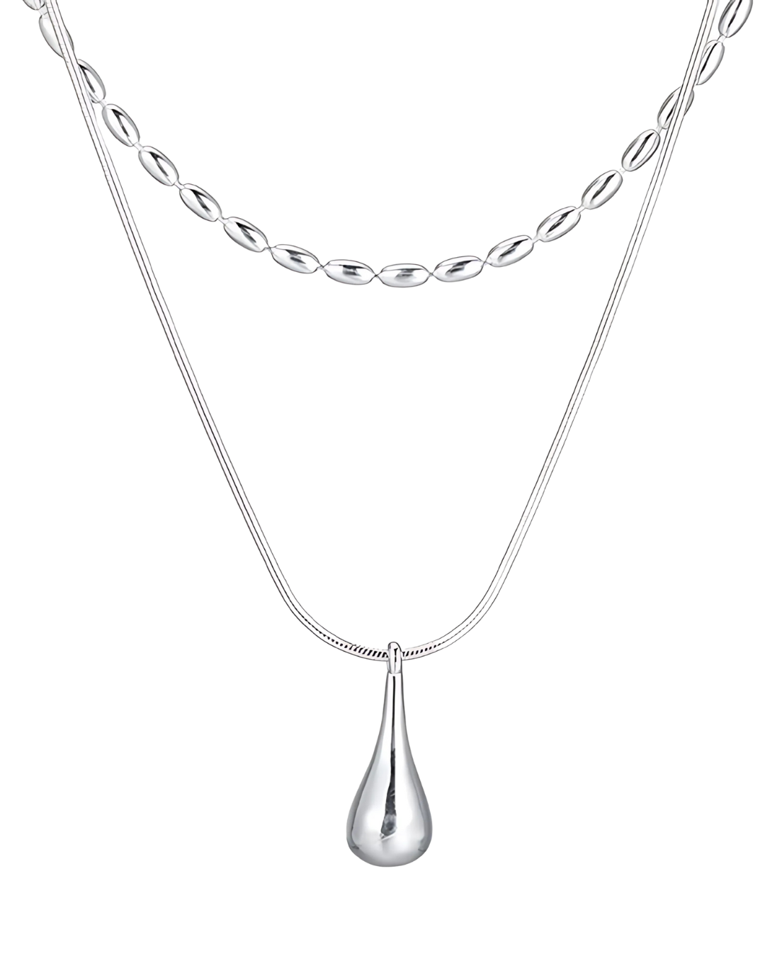 COLLAR DOUBLE BOTTEGA SILVER