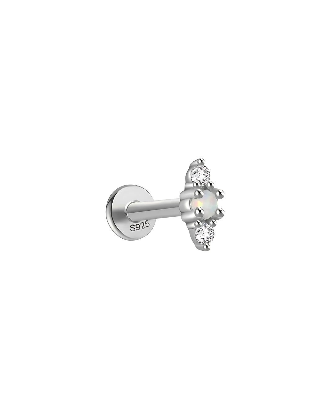 PIERCING OPALO KINKI SILVER