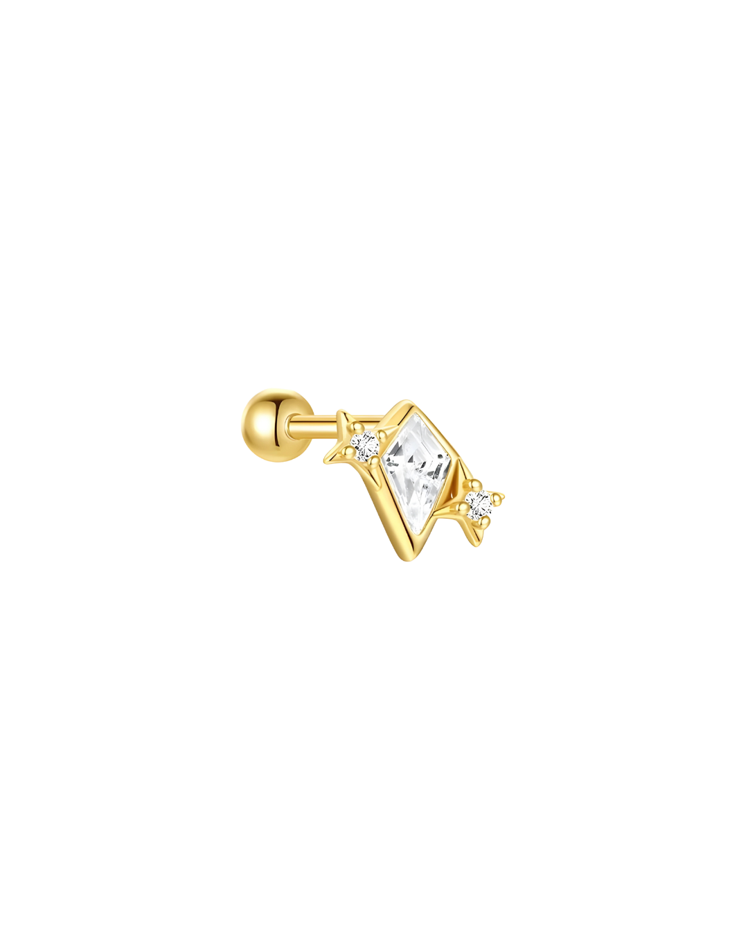 PIERCING BARRILETE STARS GOLD