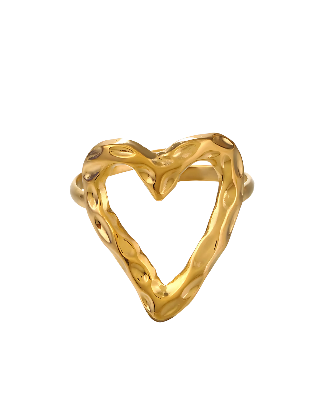 ANILLO CORAZON CALADO GOLD