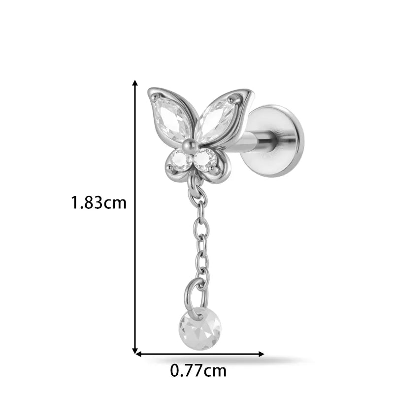 PIERCING MARIPOSA CHARMIE SILVER