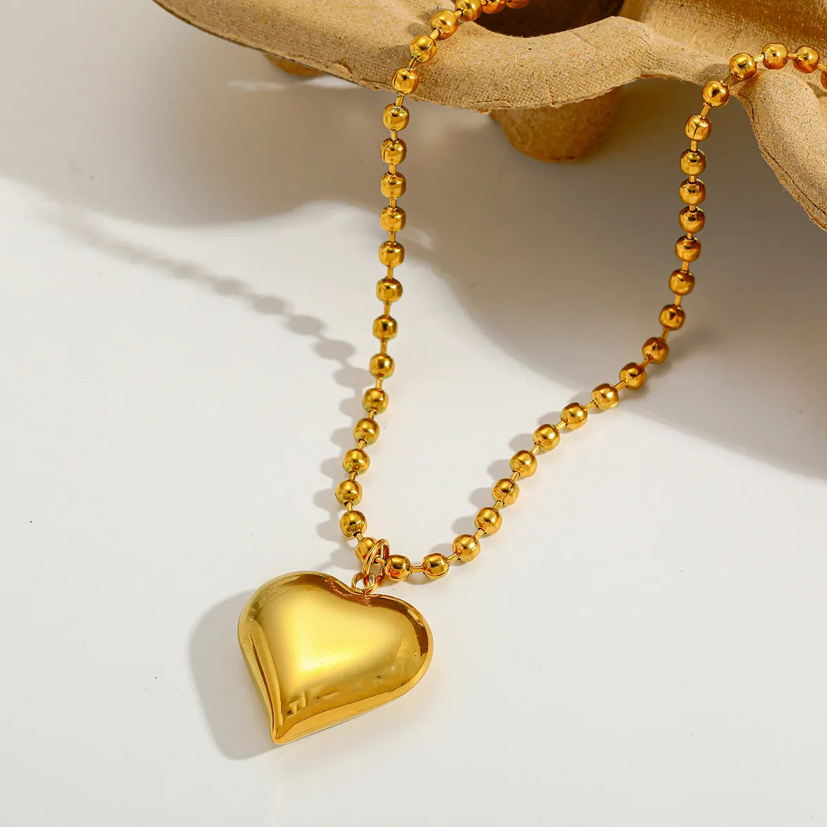 COLLAR HEART BOMBE GOLD