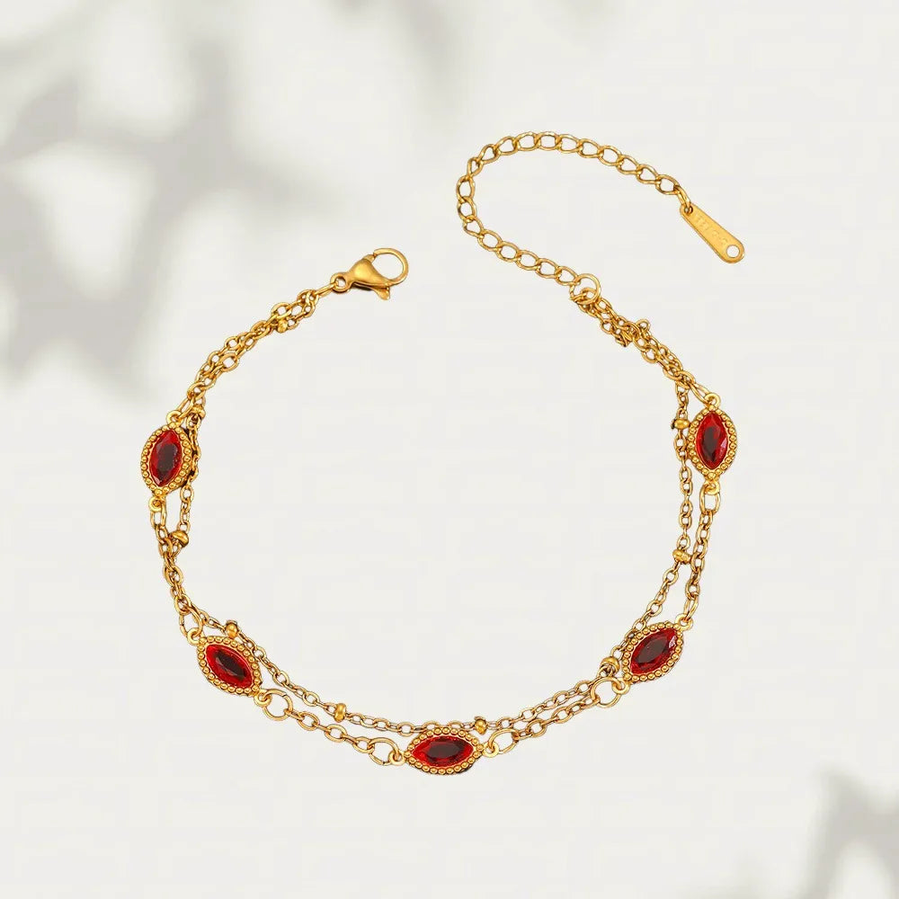 PULSERA OVALOS RED