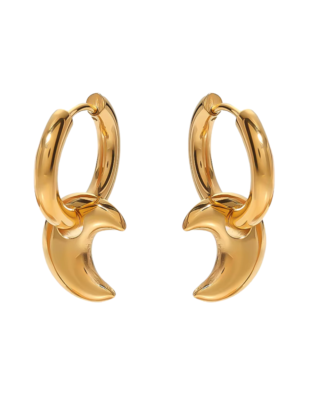 AROS HOOPS MOON GOLD