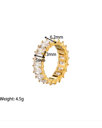 ANILLO LUXURY CUADRADO GOLD