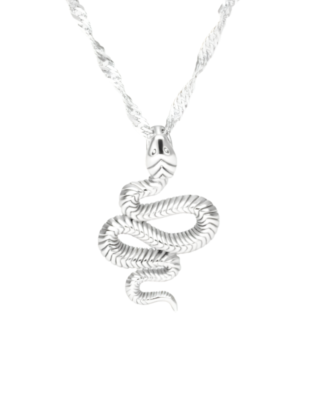 COLLAR SNAKE CLASSY SILVER