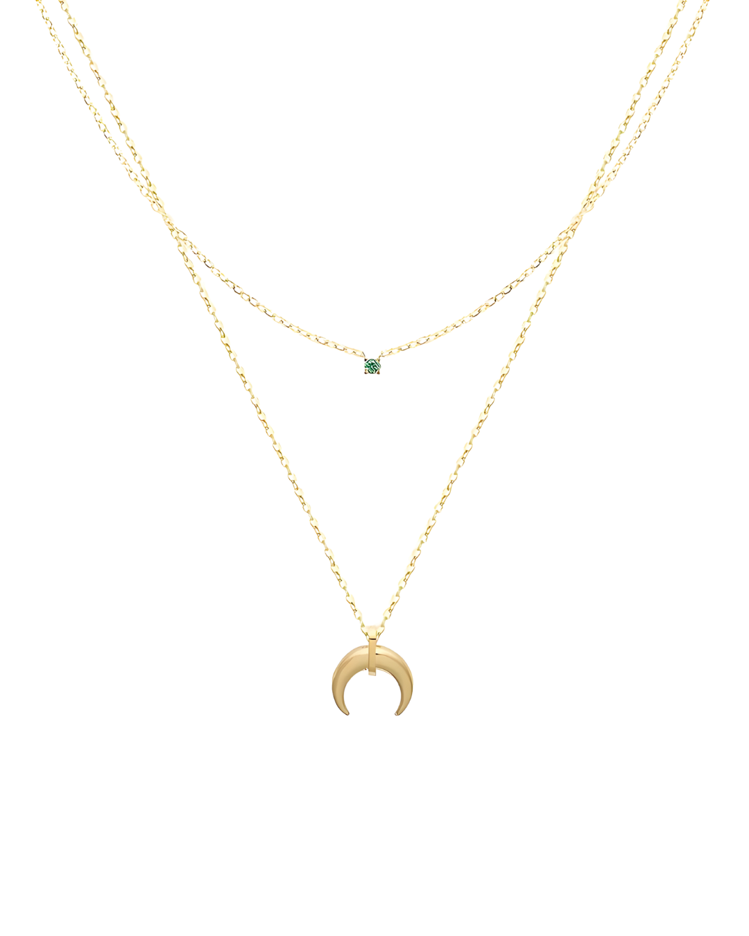 COLLAR DOBLE LUNA INVERTIDA