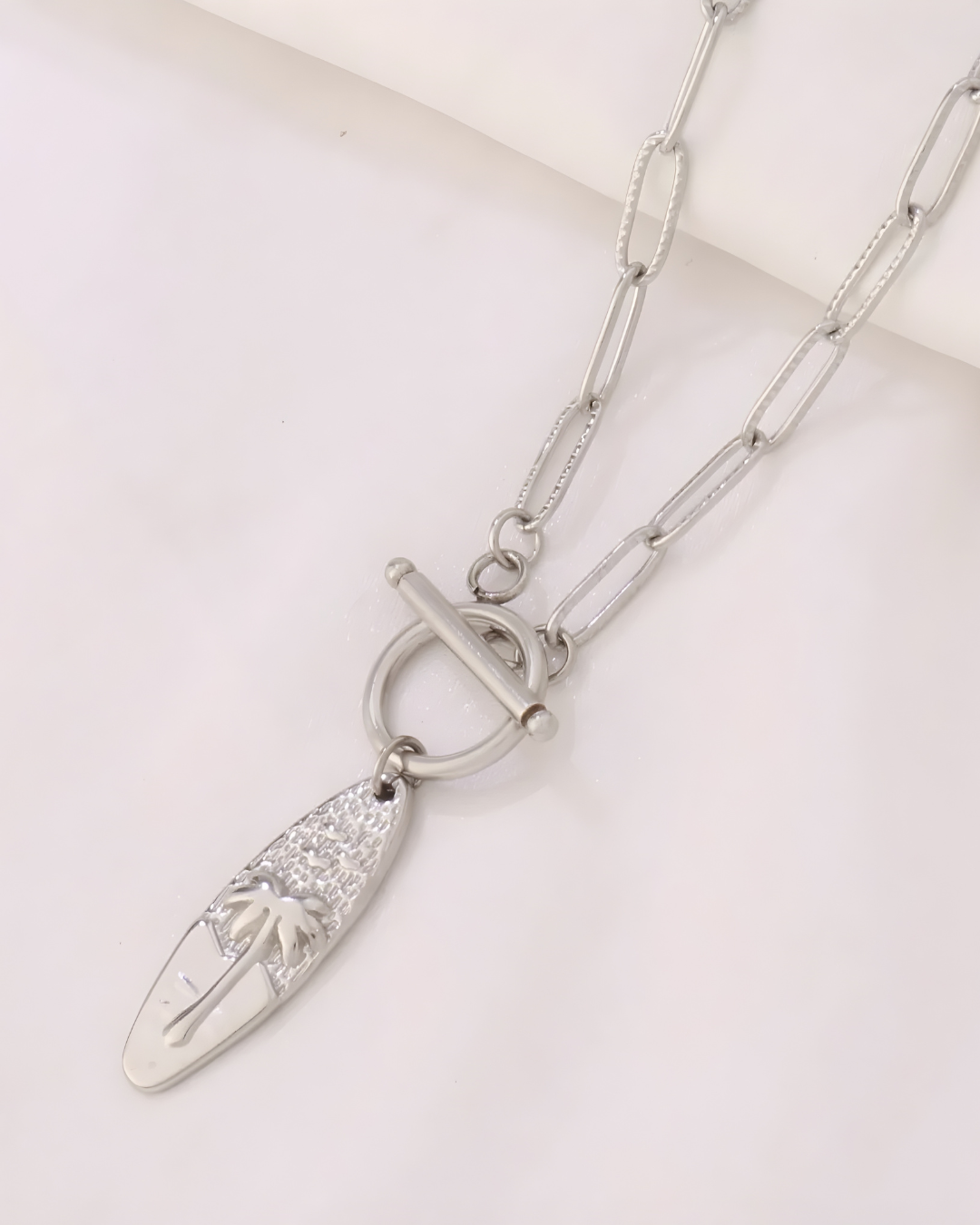 COLLAR PALMERA SILVER