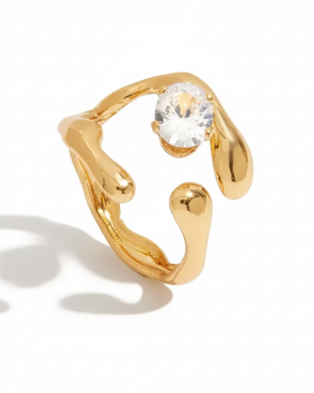 ANILLO AMI GOLD CUBIC