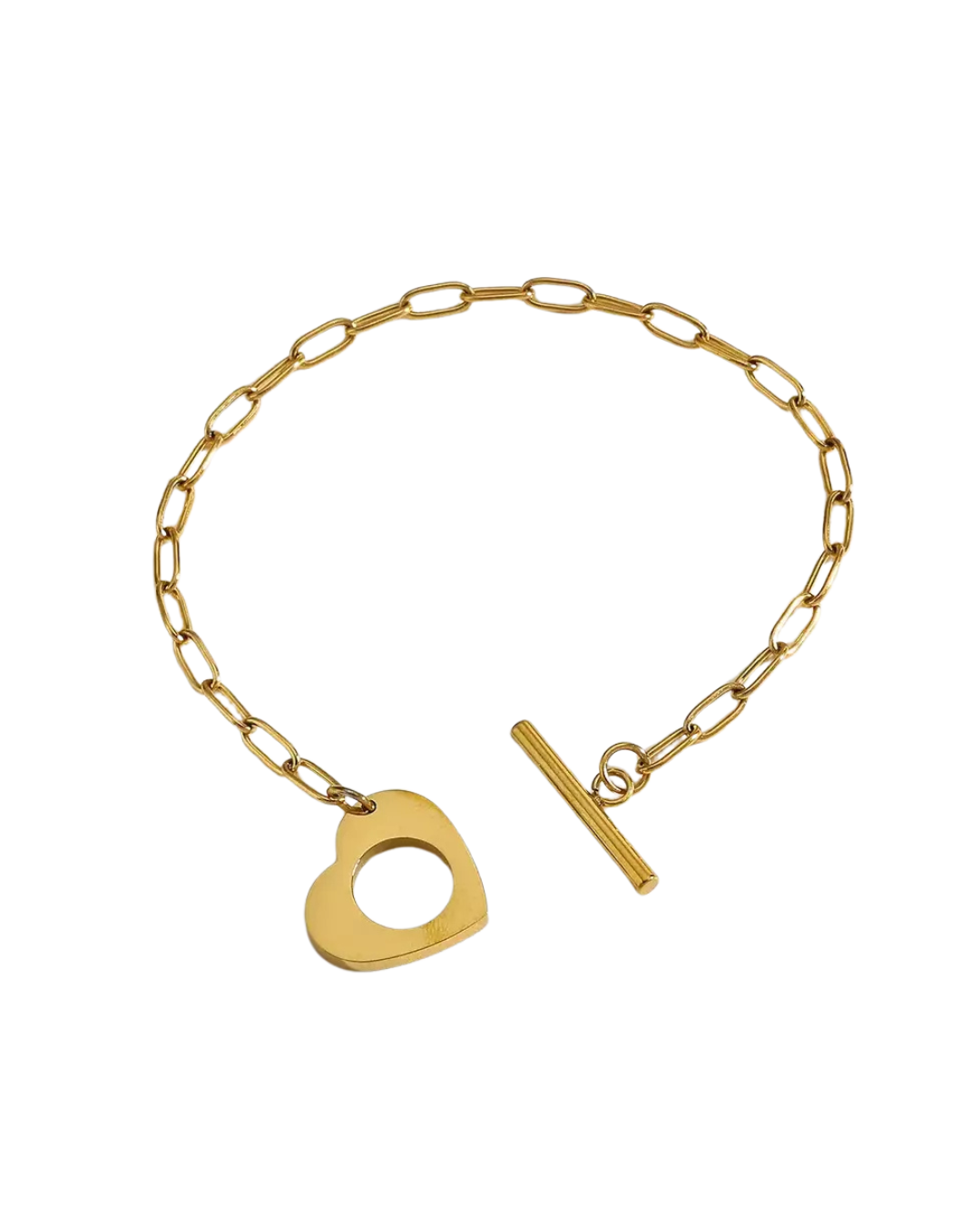 PULSERA MARINERA HEART GOLD