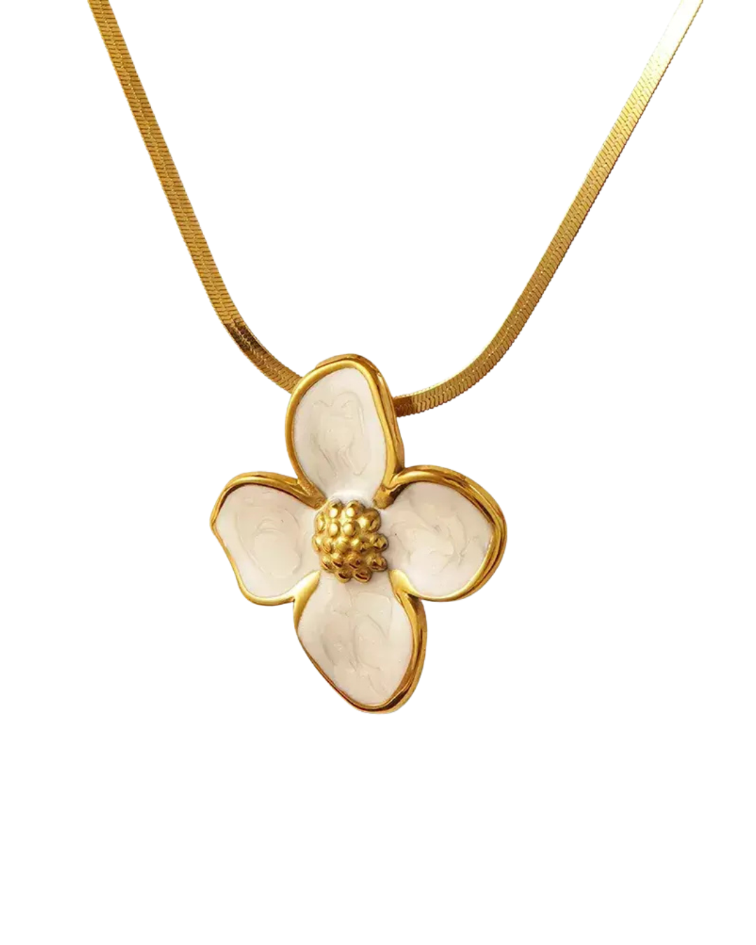 COLLAR ROSE NACAR WHITE