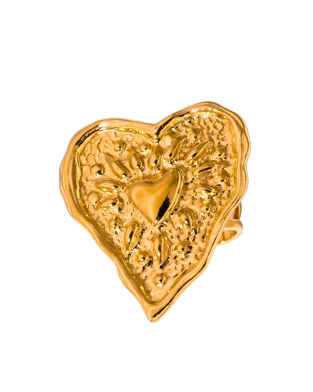ANILLO HEART RETRO GOLD