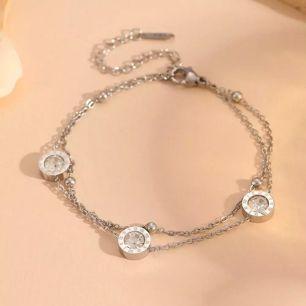 PULSERA TRIPLE VLGRY SILVER