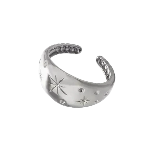 ANILLO BOMBE STARS SILVER