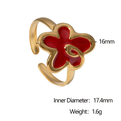 ANILLO FLOWER RED