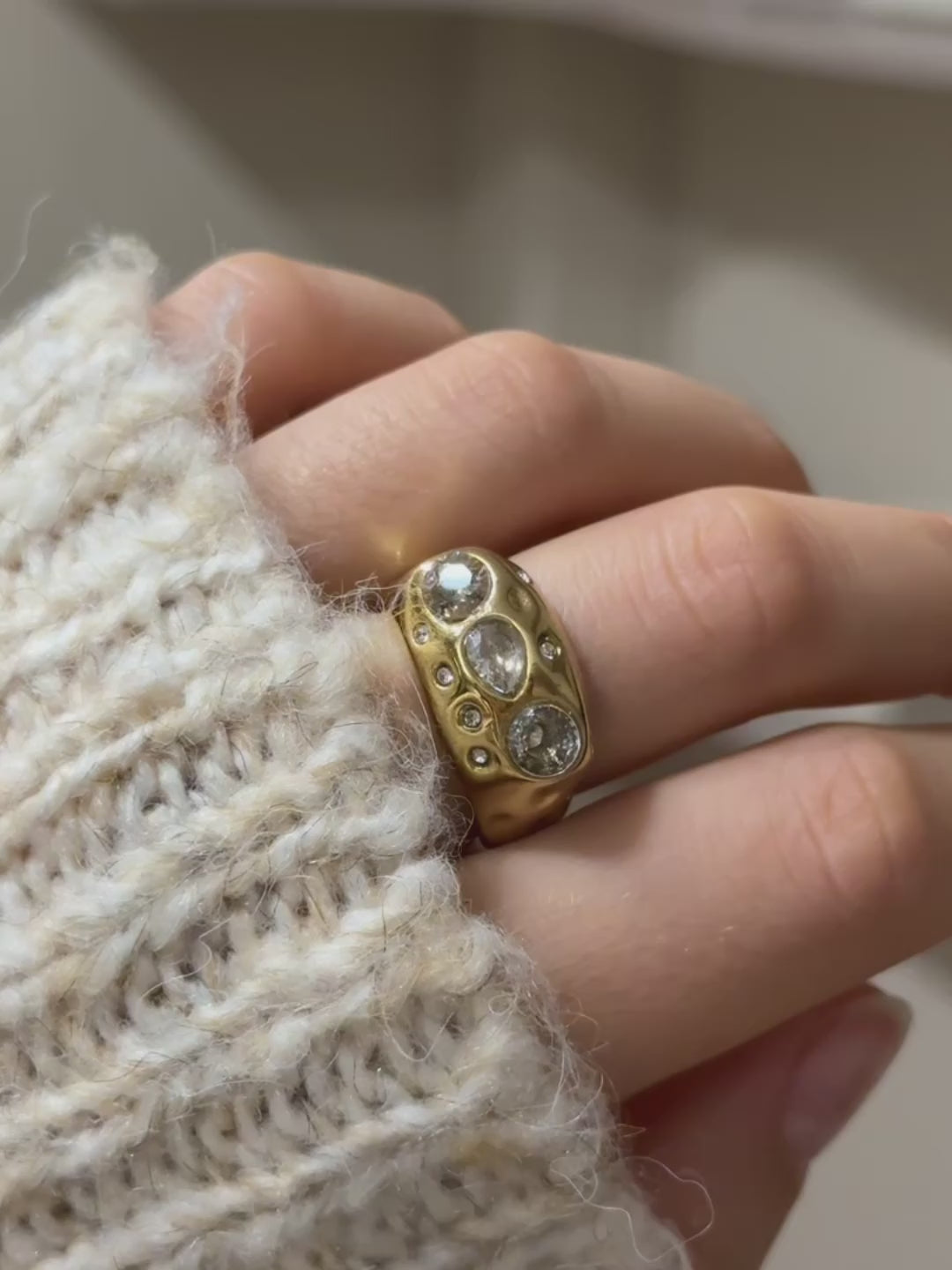 ANILLO BARROCO GOLD CUBIC