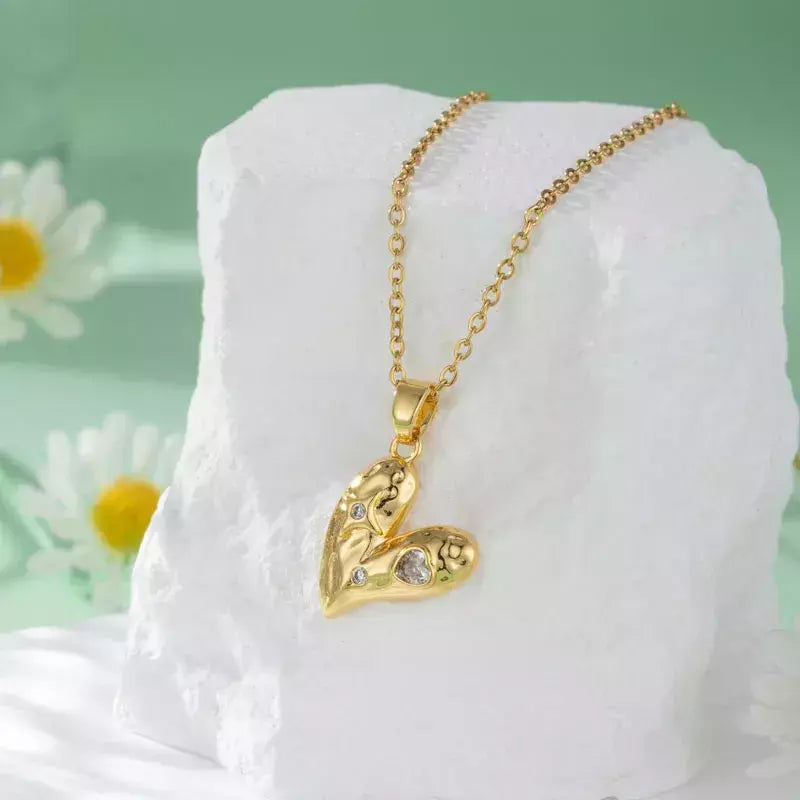 COLLAR HEART POPPY GOLD